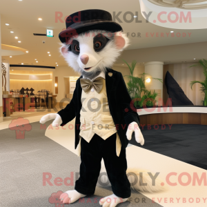 Beige Aye-Aye mascot...