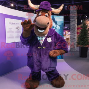 Purple Moose mascot costume...