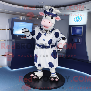 Navy Cow-maskotdraktfigur...