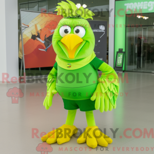 Postava maskota Lime Green...