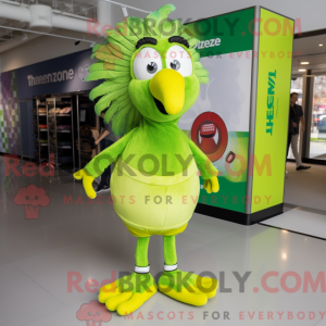 Limegrøn Tyrkiet maskot...