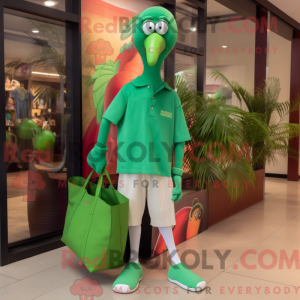 Green Flamingo mascot...