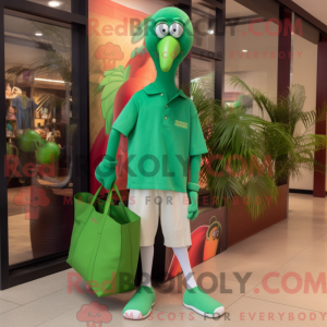 Grüner Flamingo Maskottchen...