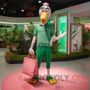 Green Flamingo mascot...