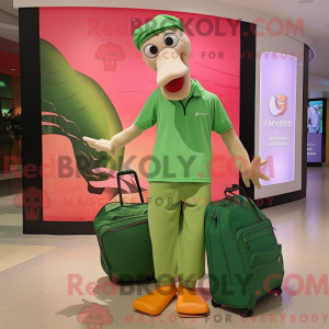 Green Flamingo mascot...