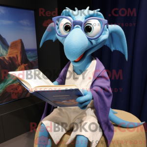 Blue Pterodactyl mascot...