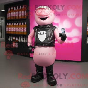 Postava maskota Pink Bottle...