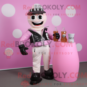 Pink Bottle Of Milk mascot...
