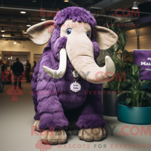 Lila Mammut Maskottchen...