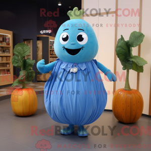 Blue Melon mascot costume...