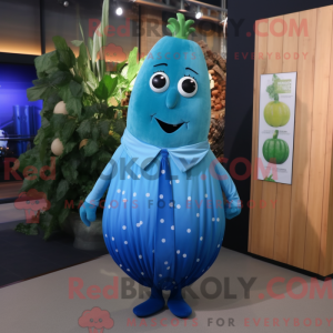 Blue Melon mascot costume...