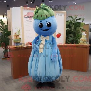Blå Melon maskot kostume...