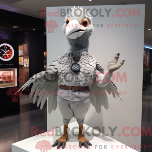Grå fasan maskot kostume...
