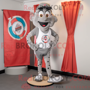 Gray Pizza mascot costume...
