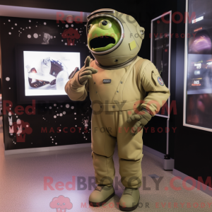 Oliven Astronaut maskot...