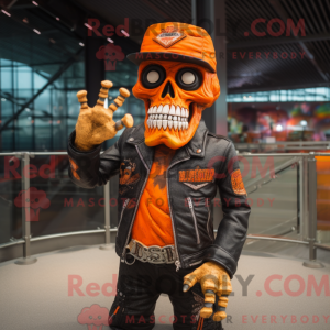 Figura laranja de máscara...