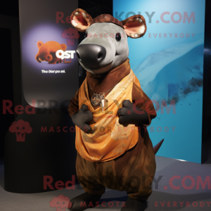 Rust Tapir maskotdraktfigur...