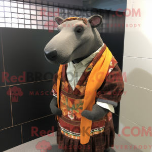 Rust Tapir mascot costume...