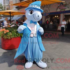 Sky Blue Dolphin maskot...