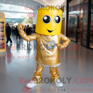 Gold Soda Can mascot...