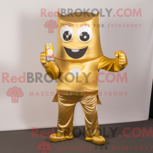 Gold Soda Can mascot...