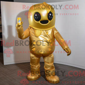 Gold Soda Can mascot...