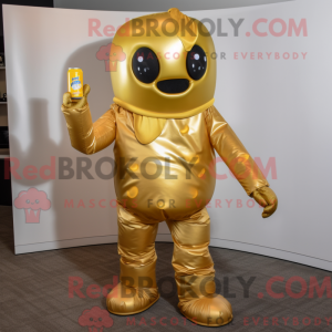 Gold Soda Can maskot...