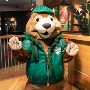 Forest Green Beaver mascot...