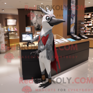 Sølv spætte maskot kostume...