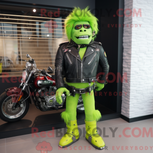 Lime Green Chief mascot...