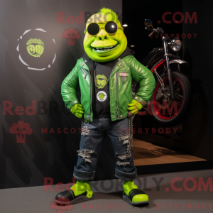 Lime Green Chief mascot...