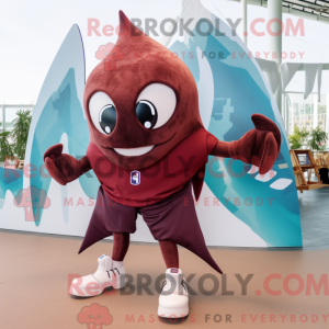Maroon Manta Ray máscara de...