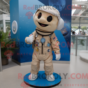 Beige Astronaut maskot...