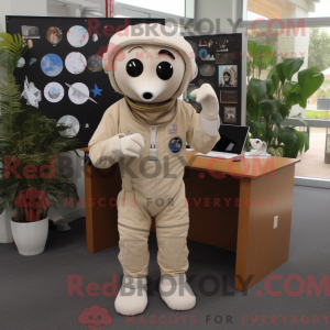 Mascotte d astronaute beige...