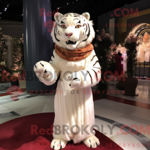 Creme Tiger maskot kostume...