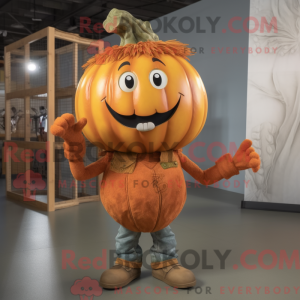 Rust Pumpkin mascot costume...