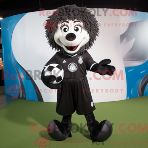 Black Soccer Goal mascot...