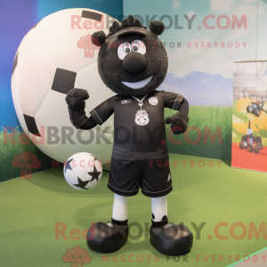 Black Soccer Goal mascot...