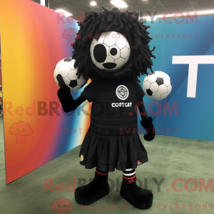 Black Soccer Goal mascot...