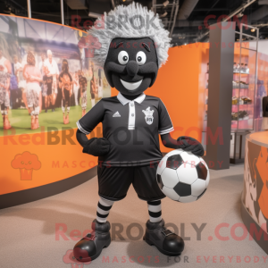 Black Soccer Goal mascot...
