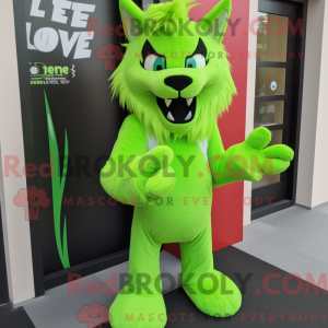 Lime Green Lynx maskot...