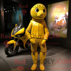 Gul Aglet maskot kostume...