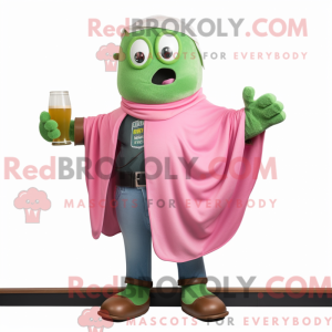 Pink Green Beer mascot...