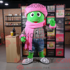 Pink Green Beer mascot...