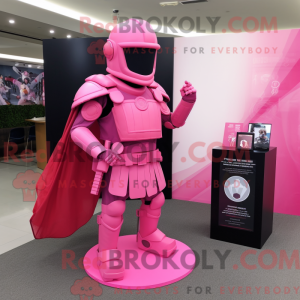 Pink Spartan Soldier maskot...