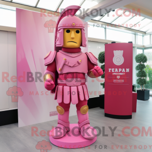 Pink Spartan Soldier mascot...