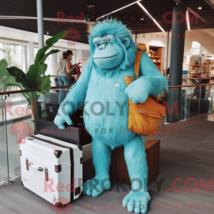 Cyan Orangutan mascot...