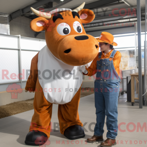 Rust Guernsey Cow maskot...