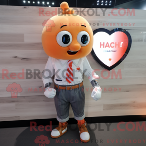 Peach Heart mascot costume...