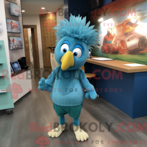 Cyan Truthahn Maskottchen...